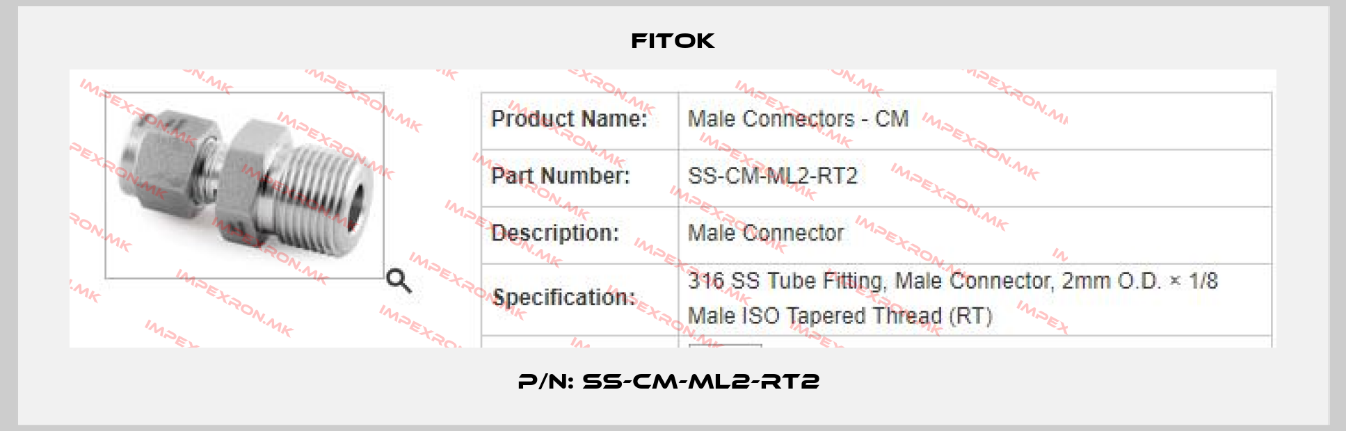 Fitok-P/N: SS-CM-ML2-RT2 price