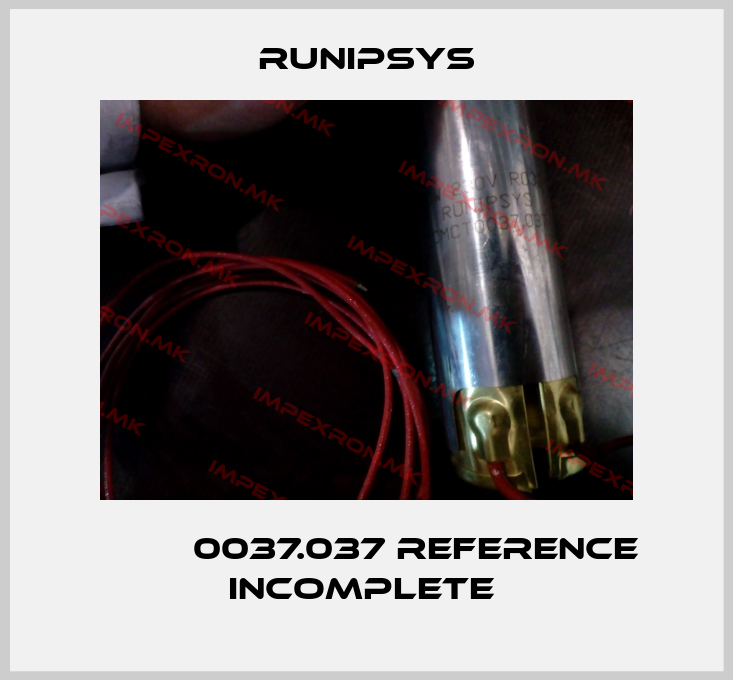 RUNIPSYS-СМСТ 0037.037 reference incomplete price