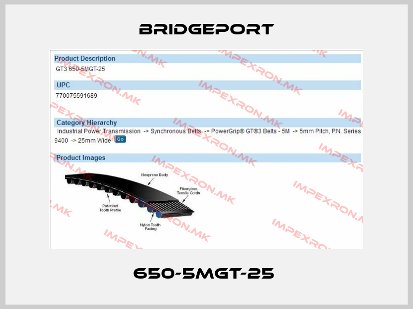 Bridgeport-650-5MGT-25 price