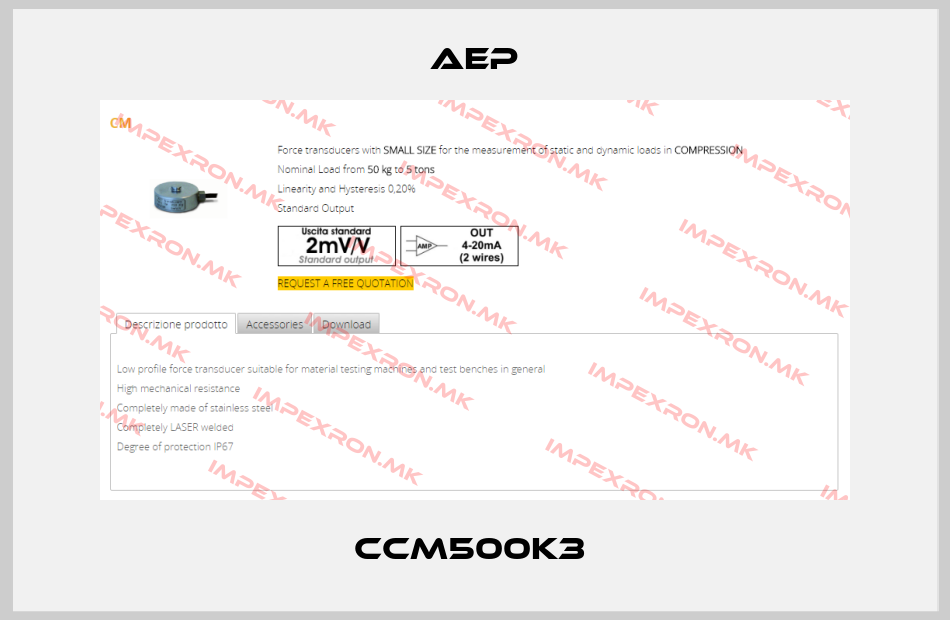 AEP-CCM500K3 price