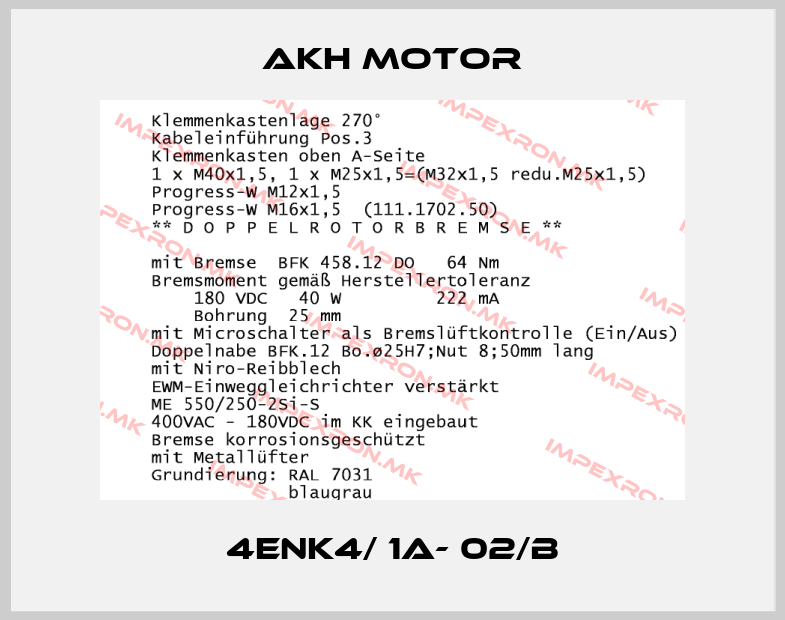 AKH Motor-4ENK4/ 1A- 02/Bprice
