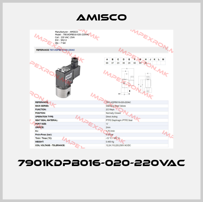 Amisco-7901KDPB016-020-220VAC price