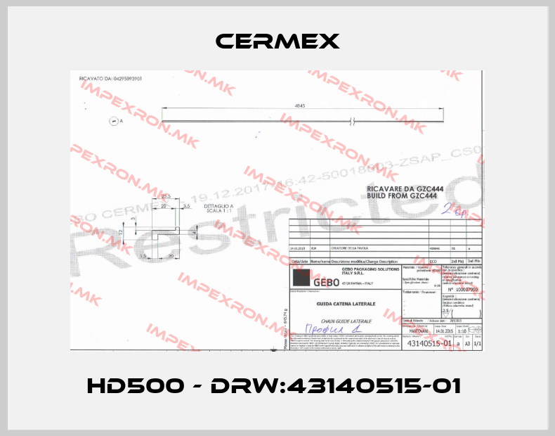 CERMEX-HD500 - Drw:43140515-01 price