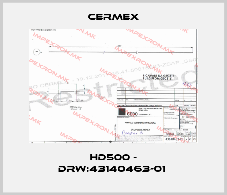 CERMEX-HD500 - Drw:43140463-01 price
