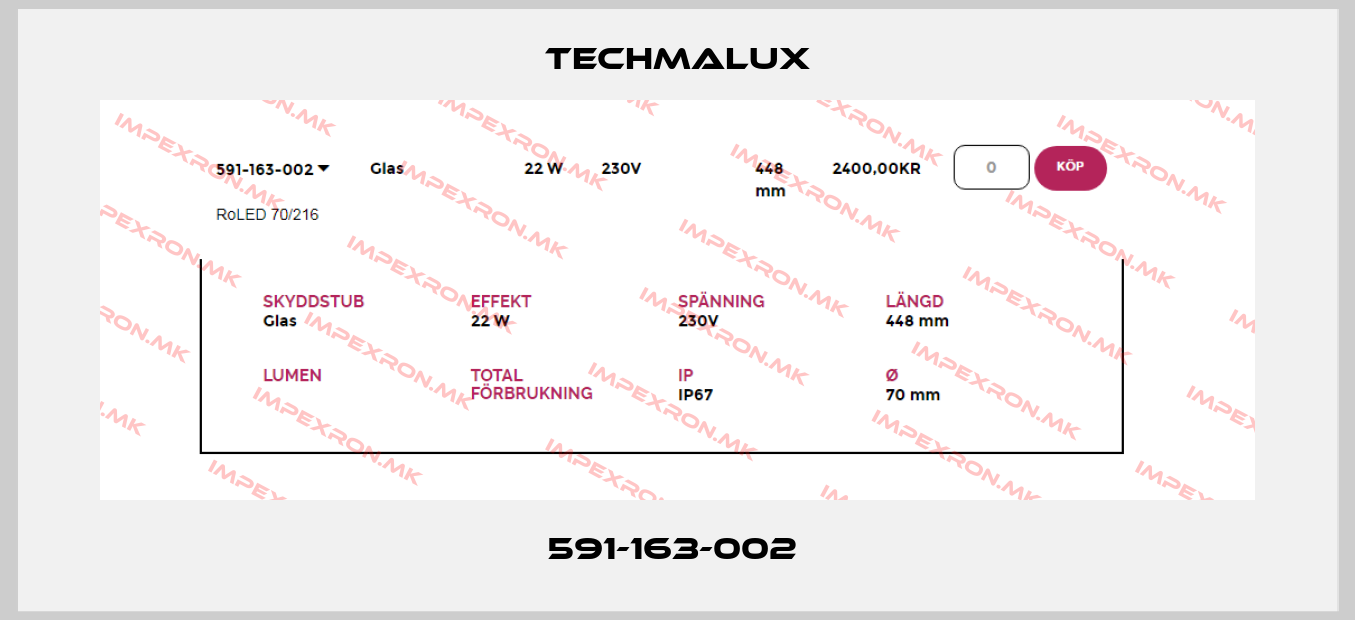 Techmalux-591-163-002 price