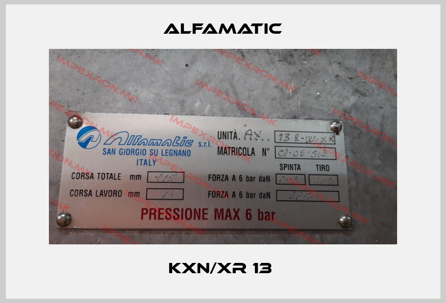 Alfamatic-KXN/XR 13 price