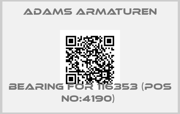 Adams Armaturen-Bearing for 116353 (POS NO:4190) price