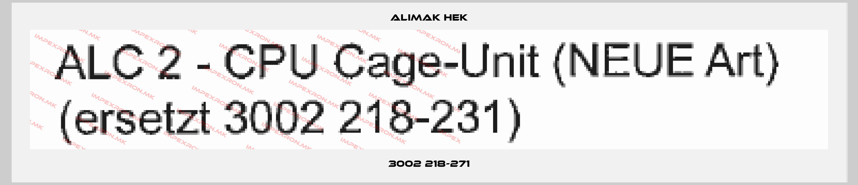Alimak Hek-3002 218-271price