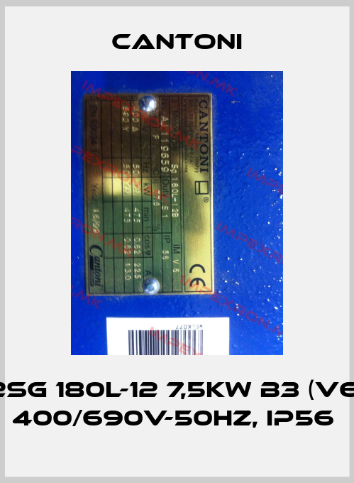 Cantoni-2SG 180L-12 7,5kW B3 (V6) 400/690V-50Hz, IP56 price