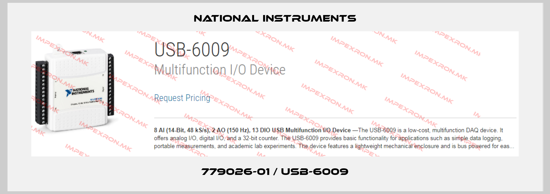National Instruments-779026-01 / USB-6009price