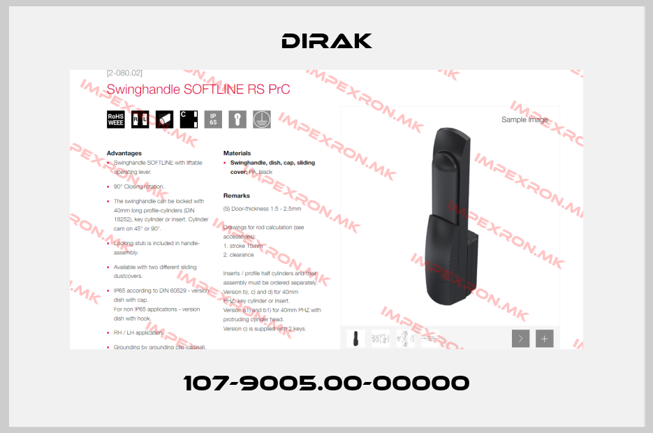 Dirak-107-9005.00-00000price