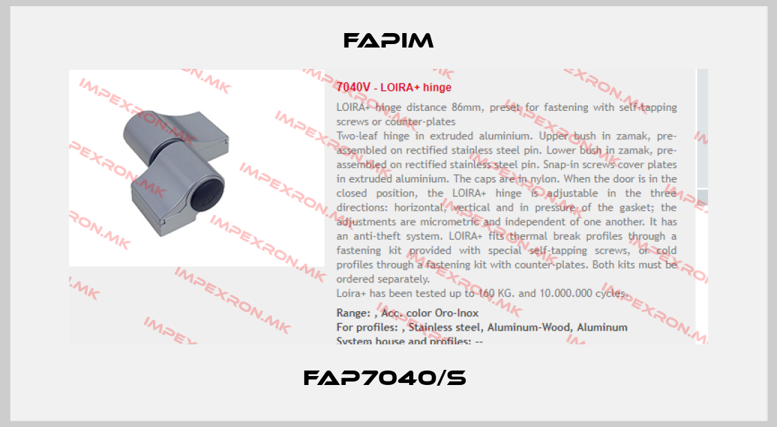 Fapim-FAP7040/S price