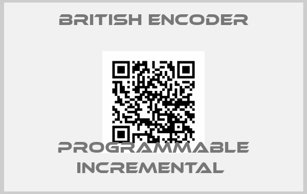 British Encoder-Programmable Incremental price