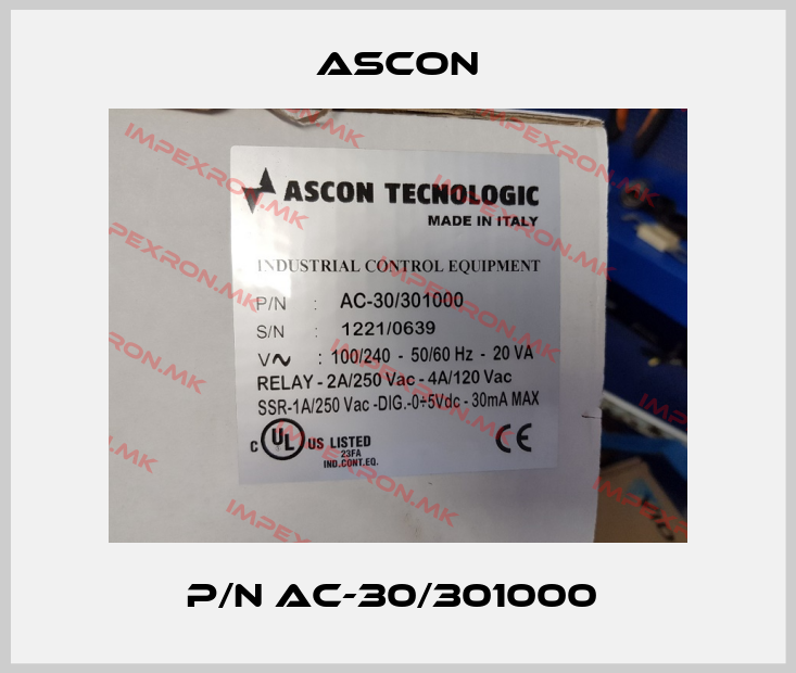 Ascon-P/N AC-30/301000 price