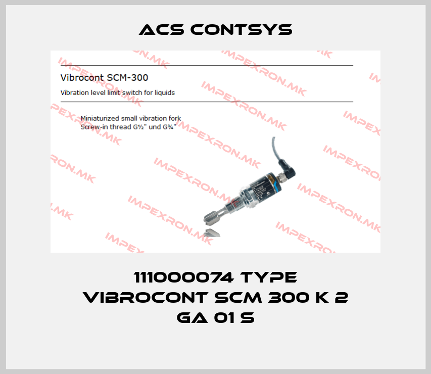 ACS CONTSYS-111000074 Type Vibrocont SCM 300 K 2 GA 01 Sprice