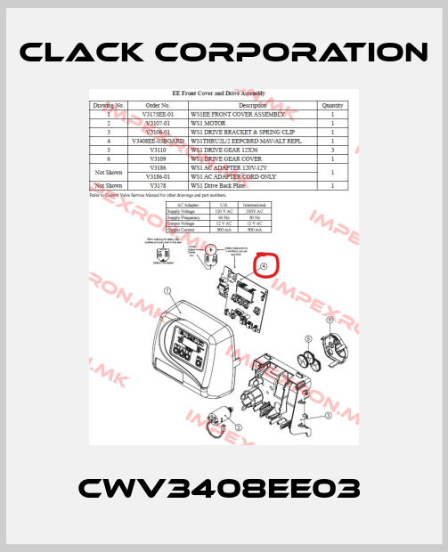 Clack Corporation-CWV3408EE03 price