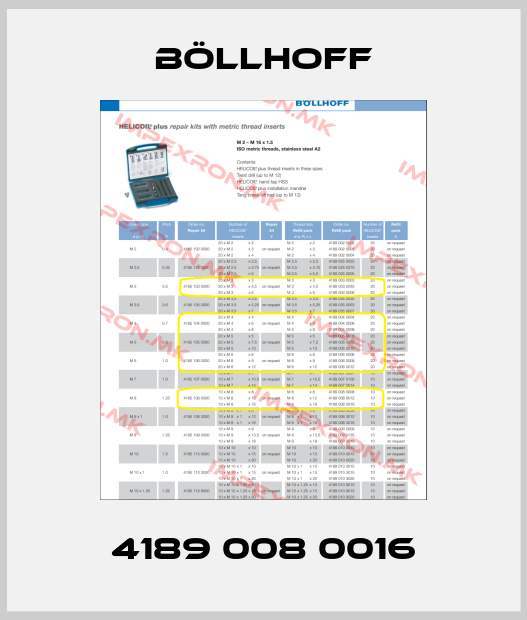 Böllhoff-4189 008 0016price