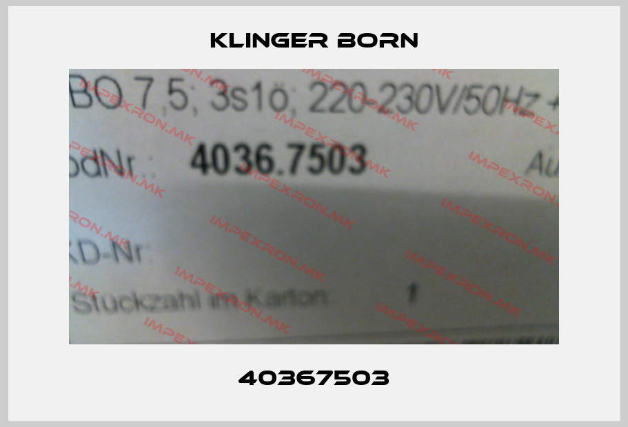 Klinger Born-40367503price