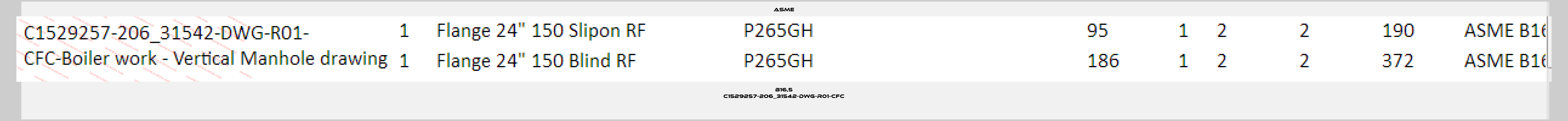Asme-B16,5 C1529257-206_31542-DWG-R01-CFC price