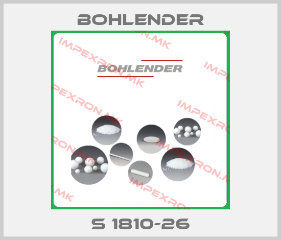 Bohlender-S 1810-26price