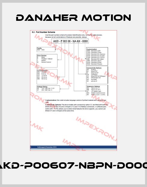 Danaher Motion-AKD-P00607-NBPN-D000 price
