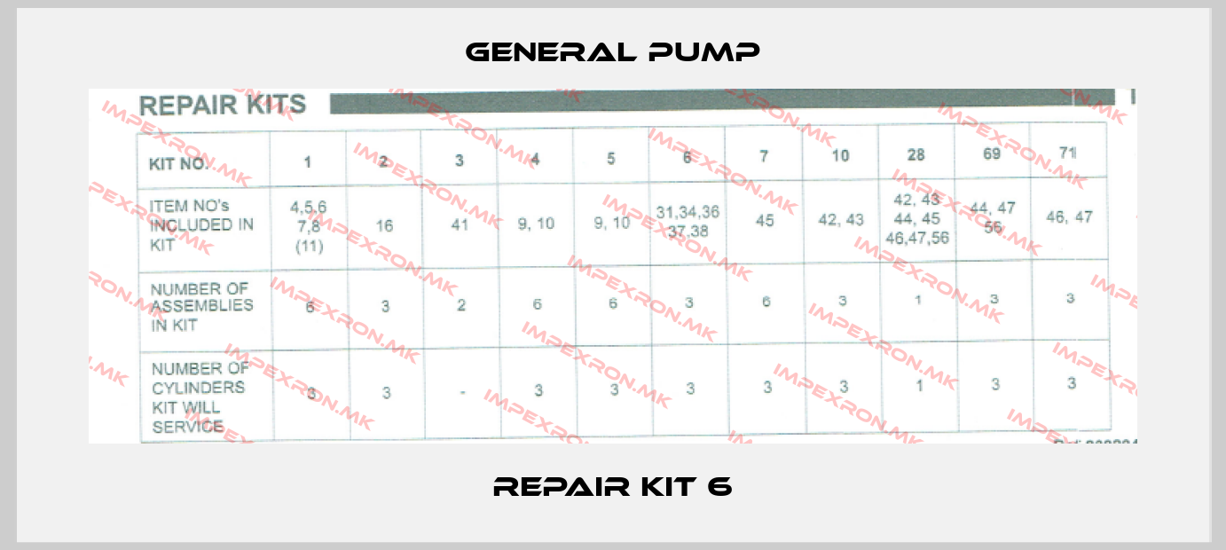 General Pump-Repair Kit 6price
