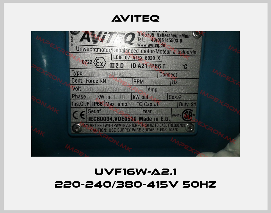 Aviteq-UVF16W-A2.1 220-240/380-415V 50HZprice
