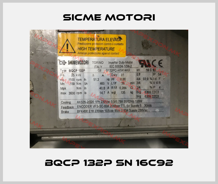 Sicme Motori-BQCP 132P SN 16C92price