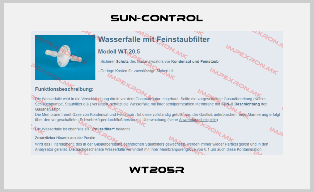 SUN-Control-WT205Rprice
