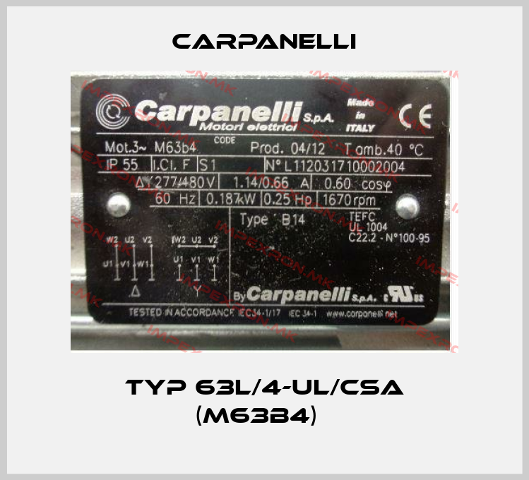 Carpanelli-Typ 63L/4-UL/CSA (M63b4)  price