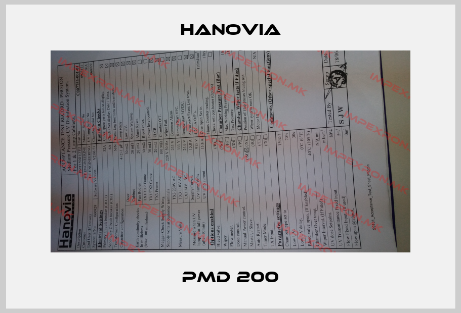 Hanovia-PMD 200price
