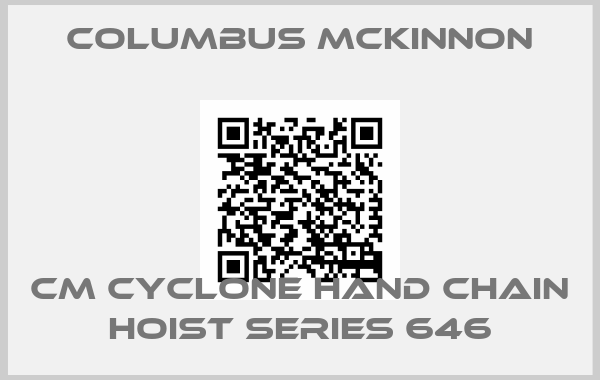 Columbus McKinnon-CM Cyclone Hand Chain Hoist Series 646price