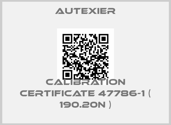 Autexier-Calibration certificate 47786-1 ( 190.20N )price