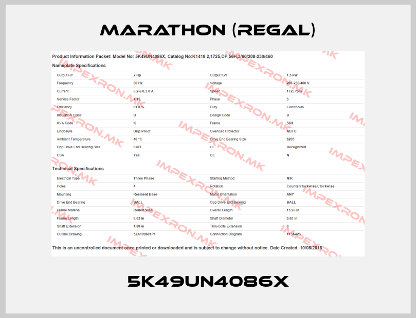 Marathon (Regal)-5K49UN4086Xprice