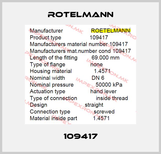 Rotelmann-109417price