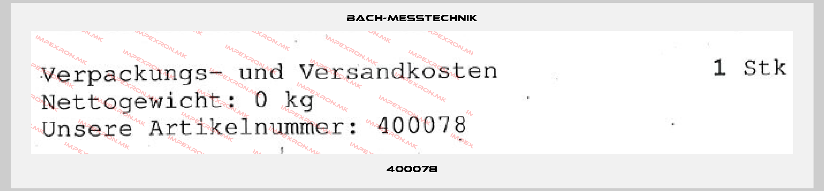Bach-messtechnik-400078price