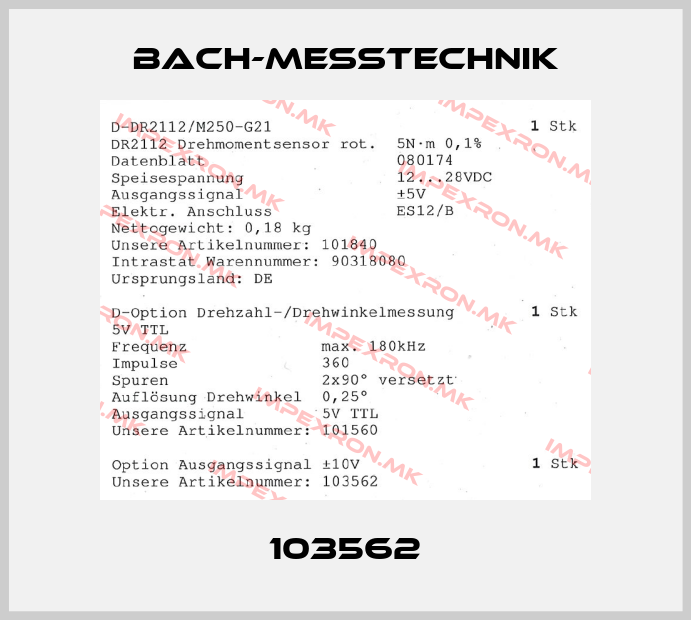 Bach-messtechnik-103562price