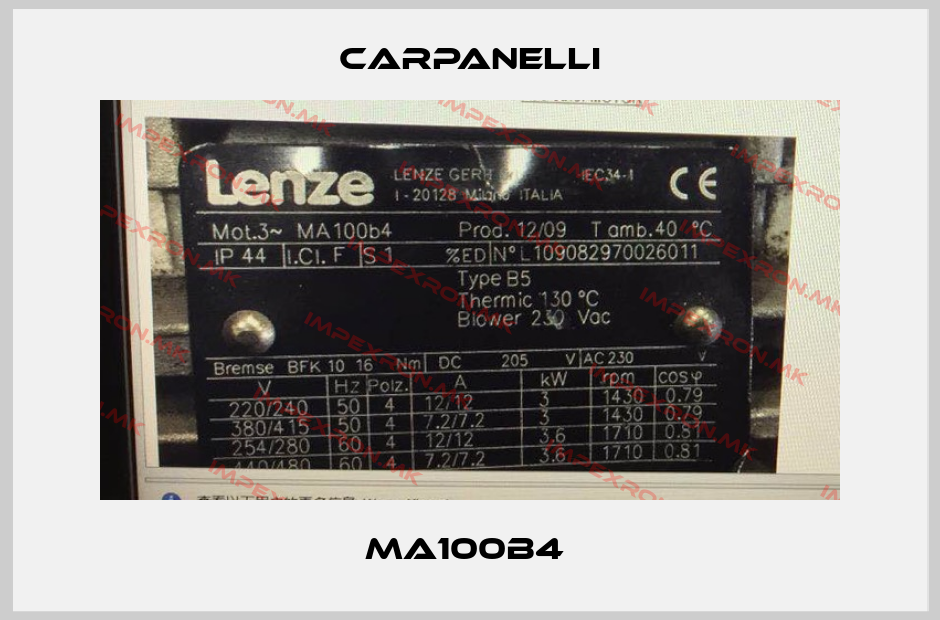 Carpanelli-MA100b4 price