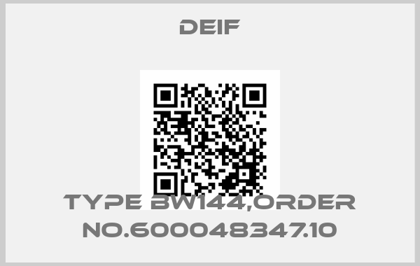 Deif-Type BW144,Order No.600048347.10price