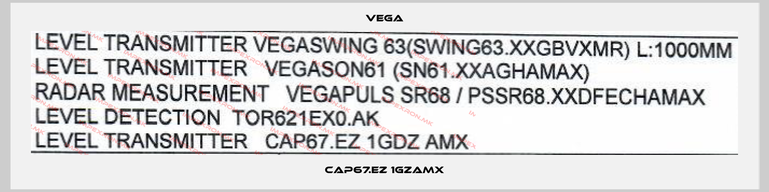 Vega-CAP67.EZ 1GZAMXprice