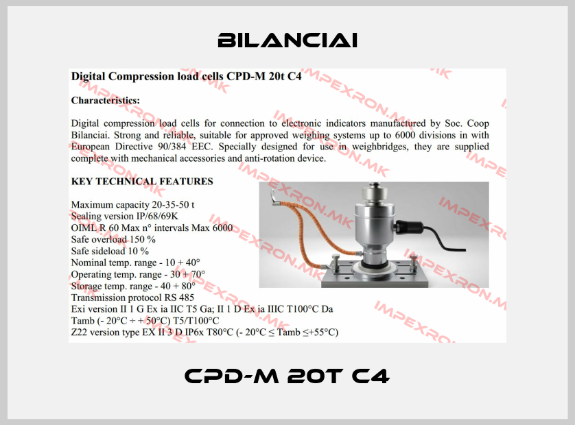 Bilanciai-CPD-M 20t C4price