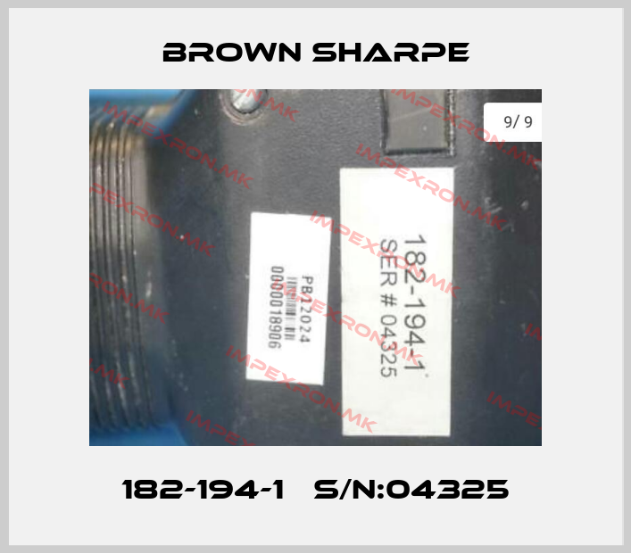 Brown Sharpe-182-194-1   S/N:04325price
