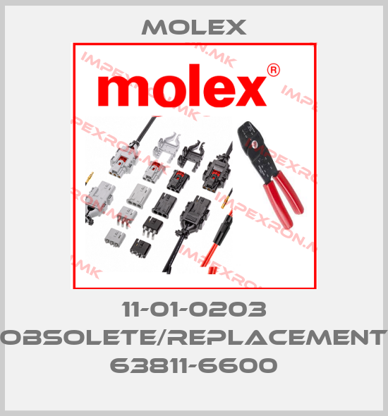 Molex-11-01-0203 obsolete/replacement 63811-6600price