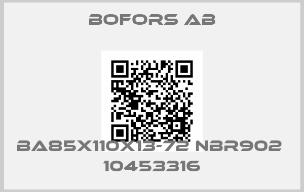 BOFORS AB-BA85X110X13-72 NBR902  10453316price
