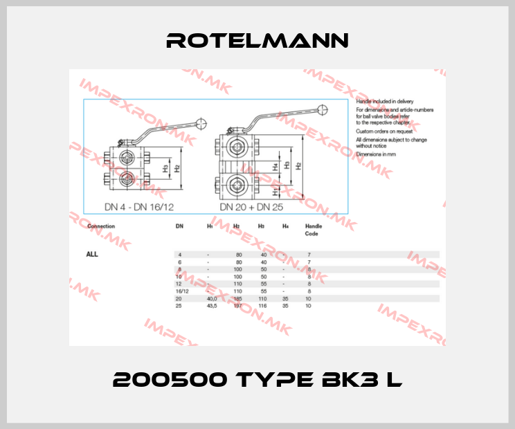 Rotelmann-200500 Type BK3 Lprice