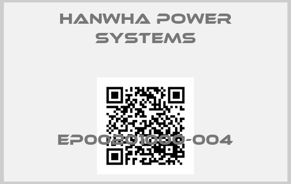 Hanwha Power Systems-EP00201000-004price