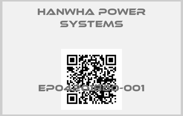 Hanwha Power Systems-EP04201800-001price
