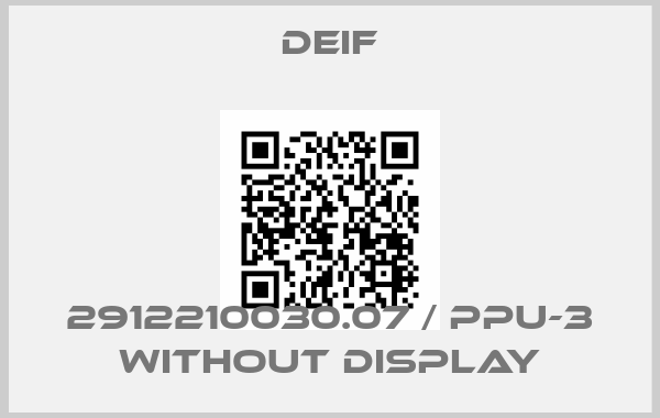 Deif-2912210030.07 / PPU-3 without displayprice