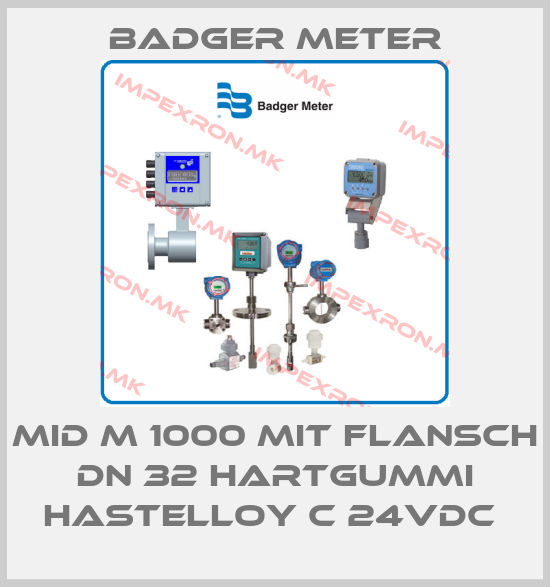 Badger Meter-MID M 1000 MIT FLANSCH DN 32 HARTGUMMI HASTELLOY C 24VDC price
