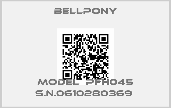 BELLPONY-Model  PFH045 s.n.0610280369 price